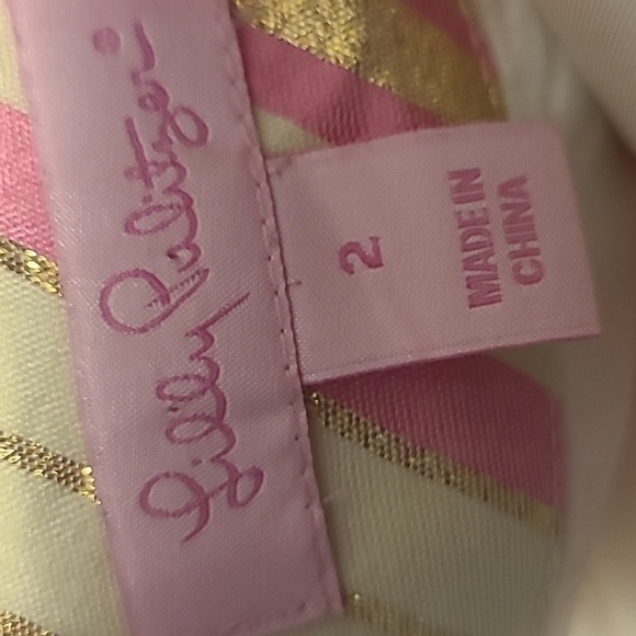 Lilly Pulitzer Elias Dress in Hotty Pink Glitz Stripe Size 2 - Picture 5 of 8